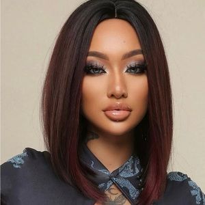 Reddish Synthetic hair short wig